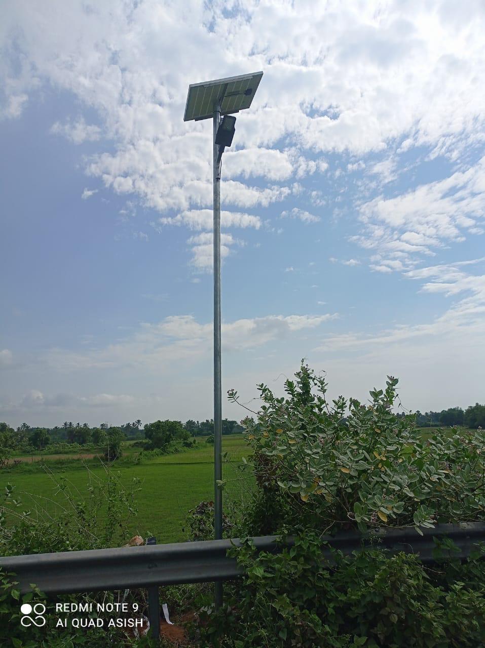 Solar street light installed for Gram Panchayat, Odisha